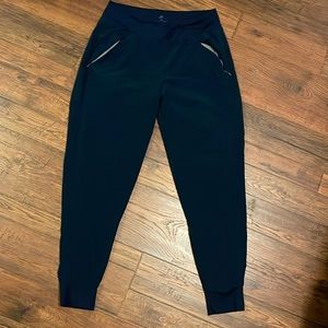 Adidas- M navy joggers with zipper pockets